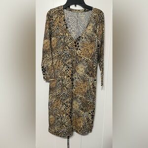 Lilly Pulitzer Zebra Pattern Dress with Gold Accents